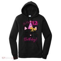 It's My 12th Birthday Funny Cat Birthday 12 Year Old Women's Hoodie thumb 0