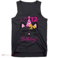 It's My 12th Birthday Funny Cat Birthday 12 Year Old Tank Top thumb 0