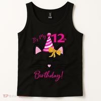 It's My 12th Birthday Funny Cat Birthday 12 Year Old Tank Top thumb 2