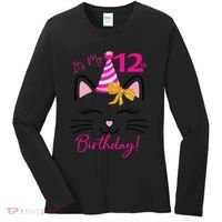 It's My 12th Birthday Funny Cat Birthday 12 Year Old Women's Long Sleeve Shirt thumb 0