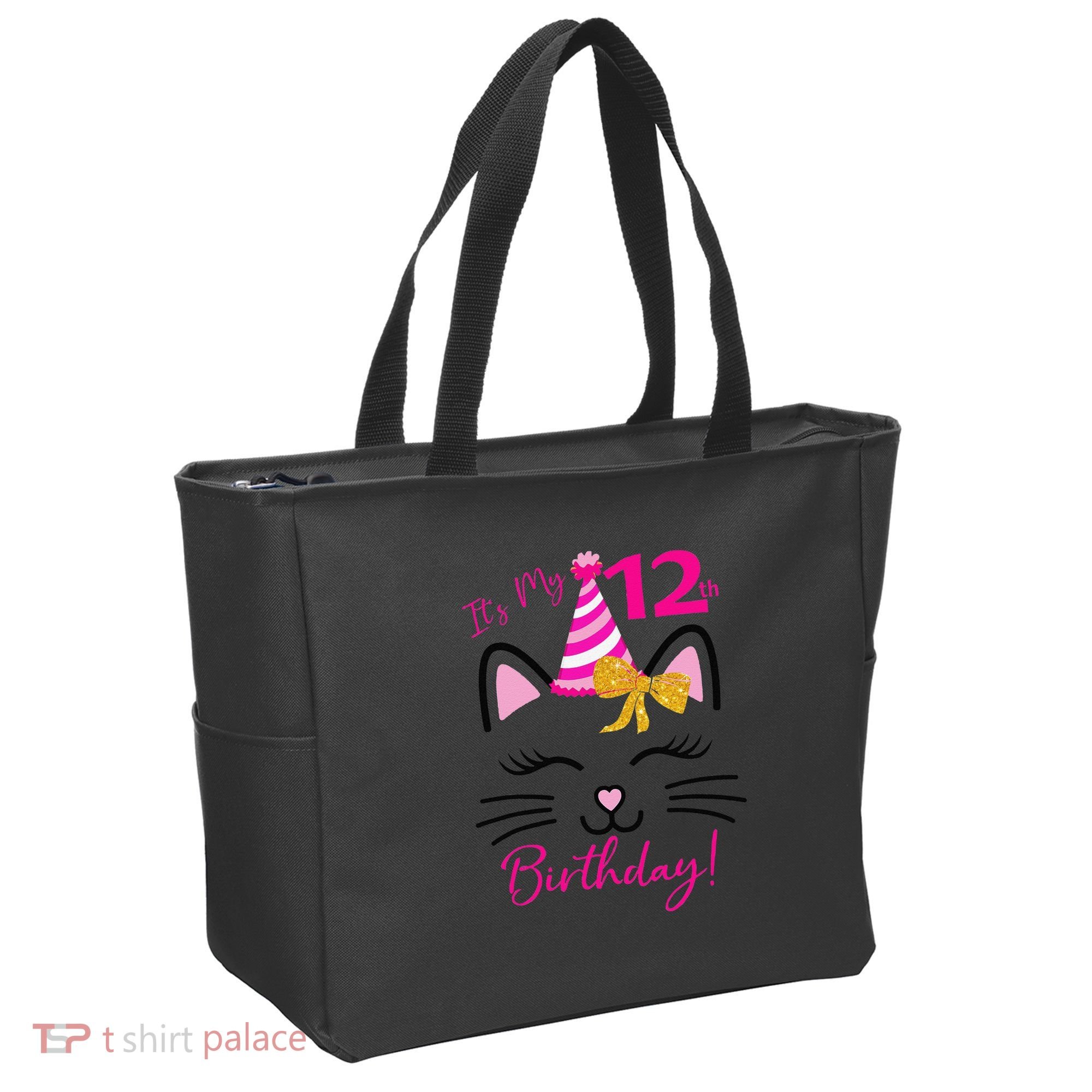 It's My 12th Birthday Funny Cat Birthday 12 Year Old Tote Bag