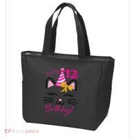 It's My 12th Birthday Funny Cat Birthday 12 Year Old Tote Bag thumb 3