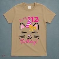 It's My 12th Birthday Funny Cat Birthday 12 Year Old T-Shirt thumb 5