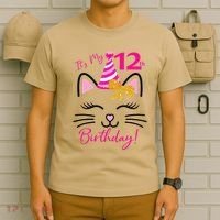 It's My 12th Birthday Funny Cat Birthday 12 Year Old T-Shirt thumb 6