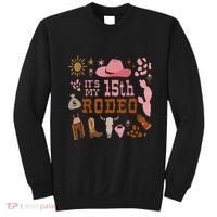 ItS My 15 Year Old 15th Birthday Rodeo Cowgirl Sweatshirt thumb 0