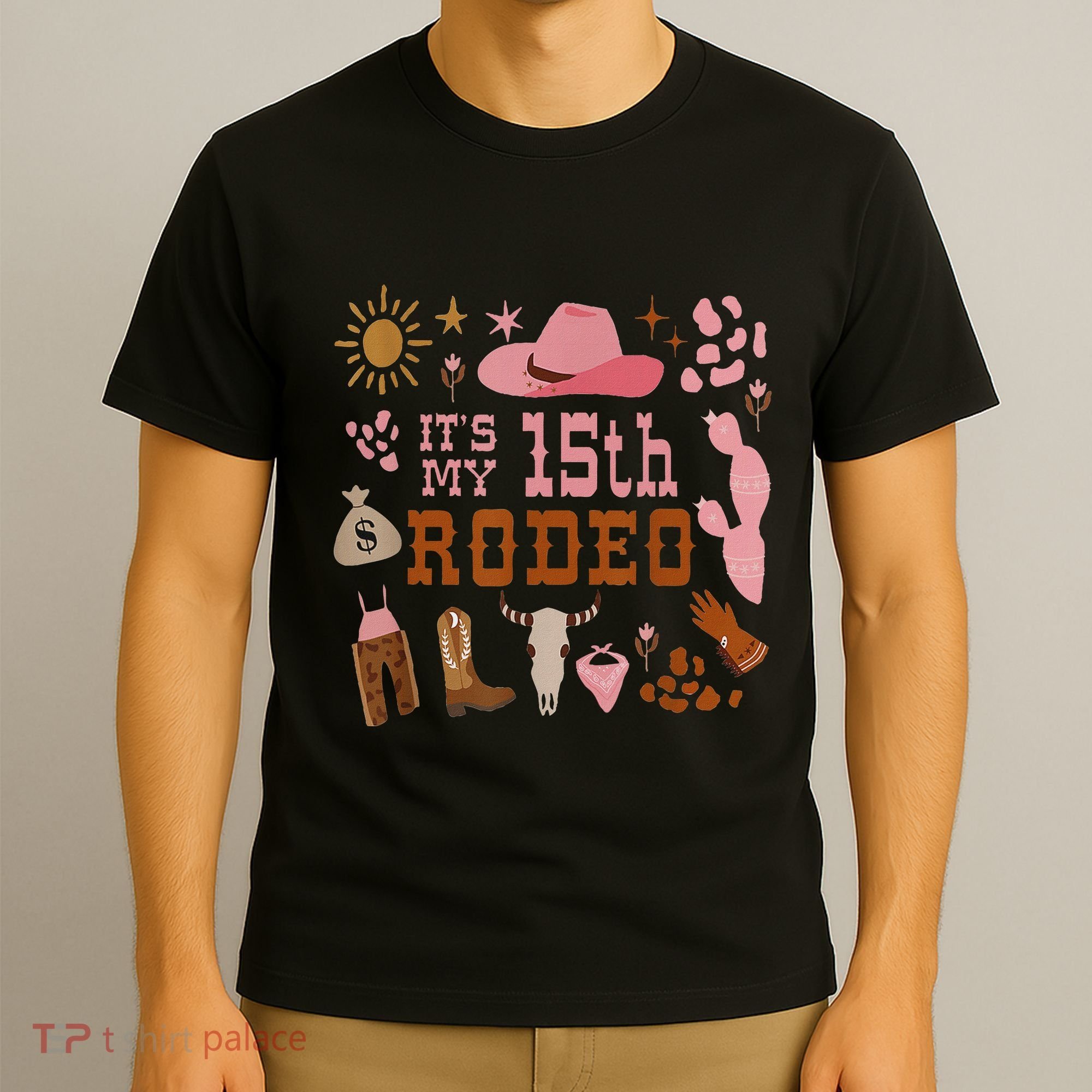 ItS My 15 Year Old 15th Birthday Rodeo Cowgirl T-Shirt