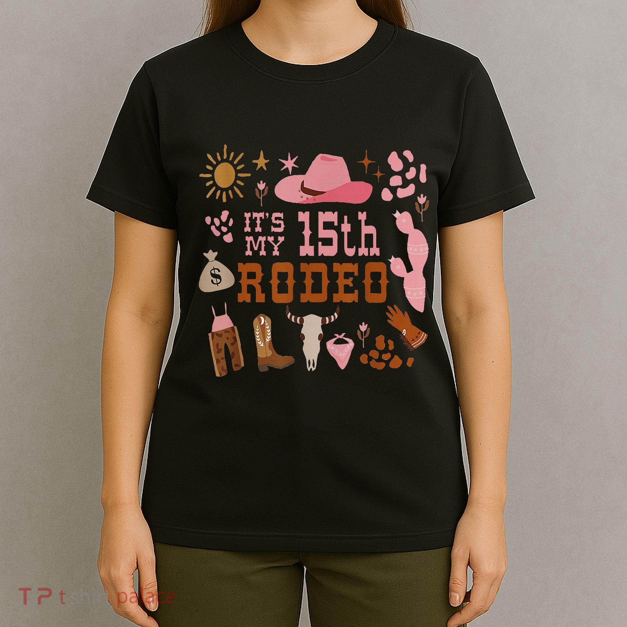 ItS My 15 Year Old 15th Birthday Rodeo Cowgirl T-Shirt