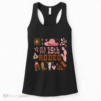 ItS My 15 Year Old 15th Birthday Rodeo Cowgirl Women's Tank Top thumb 0