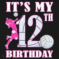 ItS My 12th Birthday Girl Volleyball Theme 12 Year Old Ornament thumb 1
