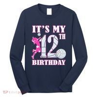 ItS My 12th Birthday Girl Volleyball Theme 12 Year Old Long Sleeve Shirt thumb 0