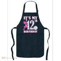 ItS My 12th Birthday Girl Volleyball Theme 12 Year Old Apron thumb 0