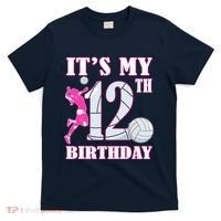 ItS My 12th Birthday Girl Volleyball Theme 12 Year Old T-Shirt thumb 0