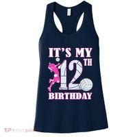 ItS My 12th Birthday Girl Volleyball Theme 12 Year Old Women's Tank Top thumb 0