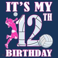 ItS My 12th Birthday Girl Volleyball Theme 12 Year Old Women's Tank Top thumb 5