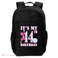 ItS My 14th Birthday Girl Volleyball Theme 14 Year Old Backpack thumb 0