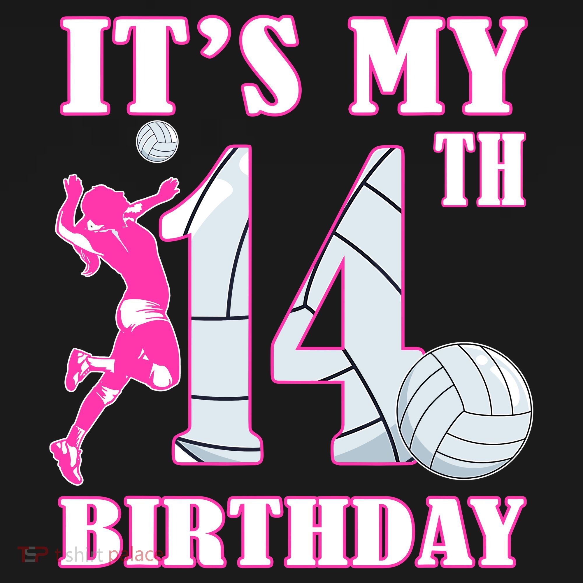 ItS My 14th Birthday Girl Volleyball Theme 14 Year Old Ornament