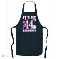 ItS My 14th Birthday Girl Volleyball Theme 14 Year Old Apron thumb 0