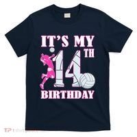 ItS My 14th Birthday Girl Volleyball Theme 14 Year Old T-Shirt thumb 0