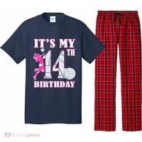 ItS My 14th Birthday Girl Volleyball Theme 14 Year Old Pajama Set thumb 0