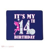 ItS My 14th Birthday Girl Volleyball Theme 14 Year Old Mousepad thumb 0