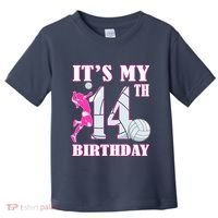 ItS My 14th Birthday Girl Volleyball Theme 14 Year Old Toddler T-Shirt thumb 0
