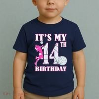 ItS My 14th Birthday Girl Volleyball Theme 14 Year Old Toddler T-Shirt thumb 2