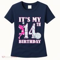 ItS My 14th Birthday Girl Volleyball Theme 14 Year Old Women's T-Shirt thumb 0