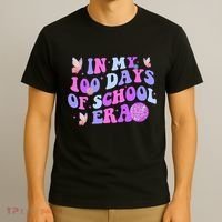 In My 100 Days Of School Era Retro Disco 100th Day Of School T-Shirt thumb 3