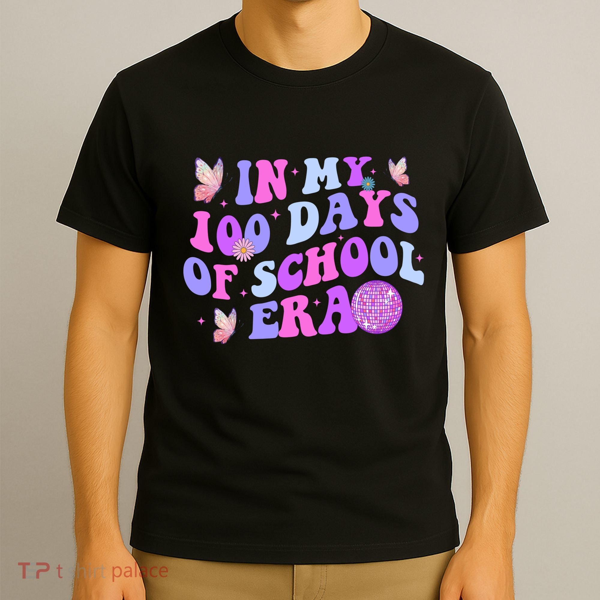 In My 100 Days Of School Era Retro Disco 100th Day Of School T-Shirt