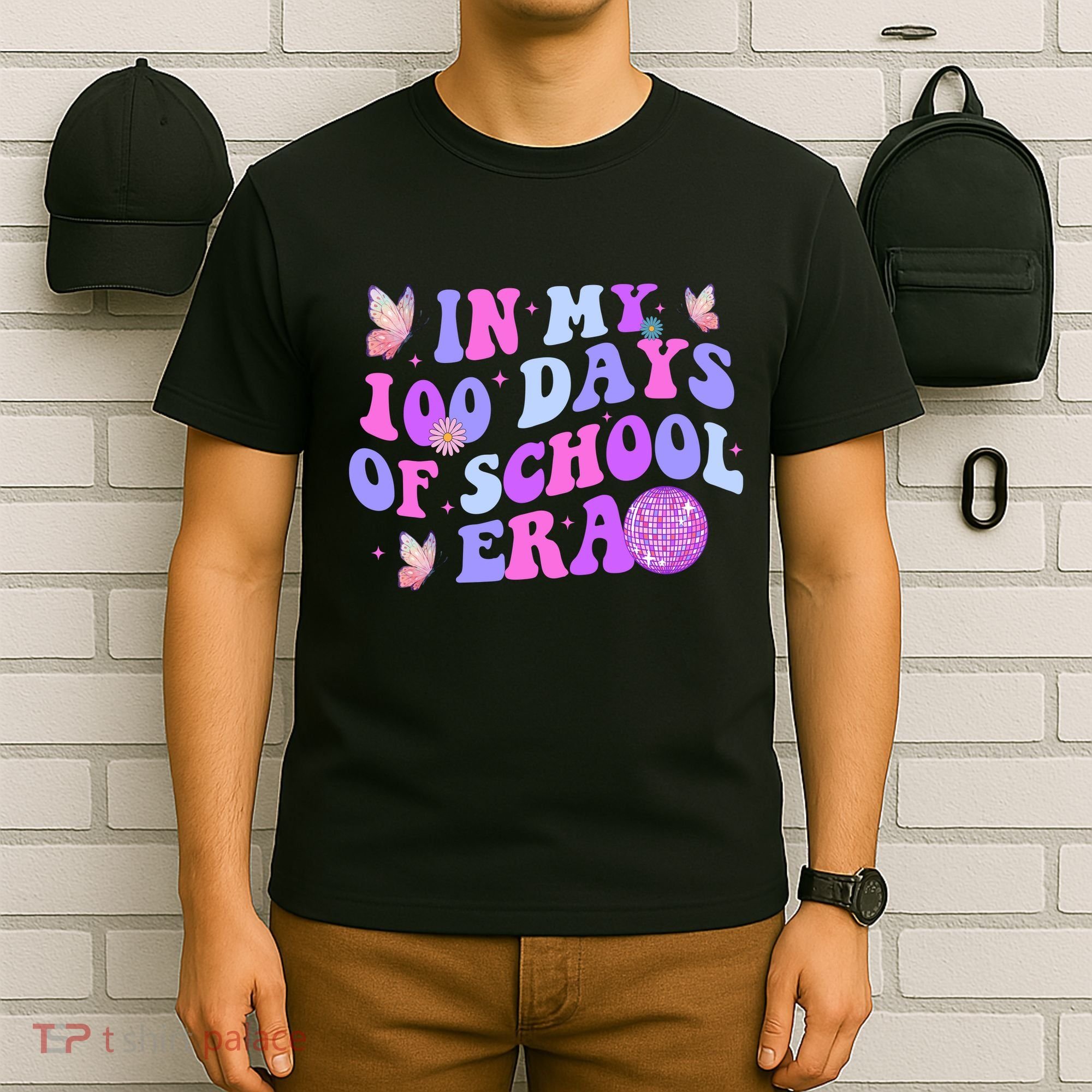 In My 100 Days Of School Era Retro Disco 100th Day Of School T-Shirt