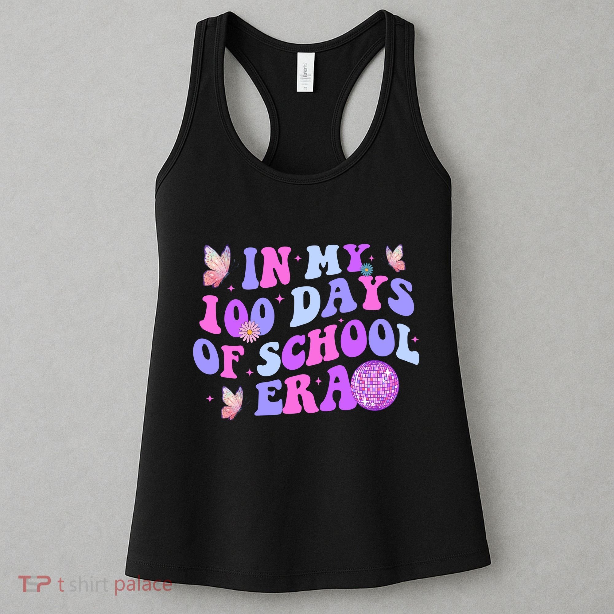 In My 100 Days Of School Era Retro Disco 100th Day Of School Women's Tank Top