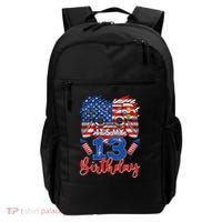 Its My 13th Birthday 13 Years Old July 4th Gamer Controller Backpack thumb 0