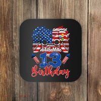 Its My 13th Birthday 13 Years Old July 4th Gamer Controller Coaster thumb 0