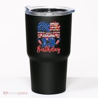 Its My 13th Birthday 13 Years Old July 4th Gamer Controller Tumbler thumb 0
