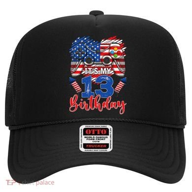 Its My 13th Birthday 13 Years Old July 4th Gamer Controller Hat