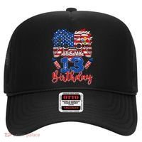 Its My 13th Birthday 13 Years Old July 4th Gamer Controller Hat thumb 0