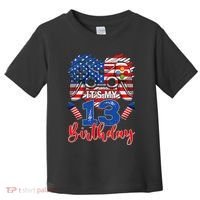 Its My 13th Birthday 13 Years Old July 4th Gamer Controller Toddler T-Shirt thumb 0
