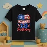 Its My 13th Birthday 13 Years Old July 4th Gamer Controller Toddler T-Shirt thumb 3