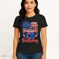 Its My 13th Birthday 13 Years Old July 4th Gamer Controller Women's T-Shirt thumb 4
