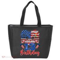 Its My 13th Birthday 13 Years Old July 4th Gamer Controller Tote Bag thumb 0