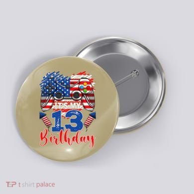 Its My 13th Birthday 13 Years Old July 4th Gamer Controller Button