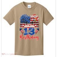 Its My 13th Birthday 13 Years Old July 4th Gamer Controller Kids T-Shirt thumb 0