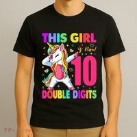 ItS My 10th Birthday Girl This Girl Is Now 10 Years Old T-Shirt thumb 3