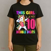 ItS My 10th Birthday Girl This Girl Is Now 10 Years Old T-Shirt thumb 4