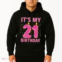 It's My 21st Birthday Sweet Donut 21 Years Old Hoodie thumb 2