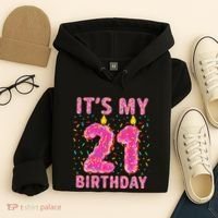 It's My 21st Birthday Sweet Donut 21 Years Old Hoodie thumb 4