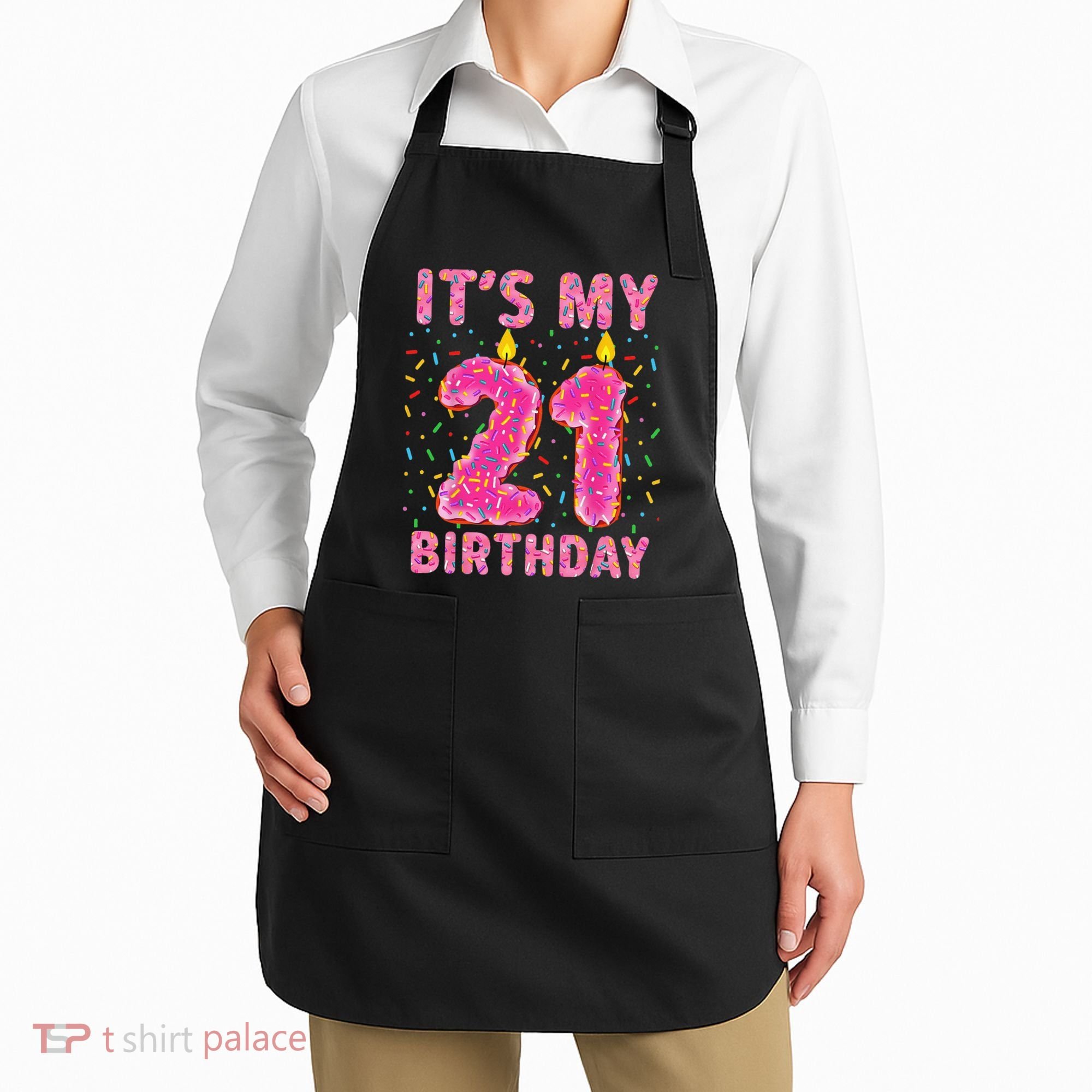 It's My 21st Birthday Sweet Donut 21 Years Old Apron
