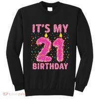It's My 21st Birthday Sweet Donut 21 Years Old Sweatshirt thumb 0