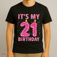 It's My 21st Birthday Sweet Donut 21 Years Old T-Shirt thumb 3