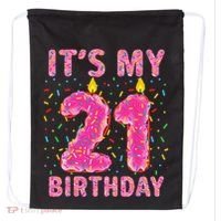 It's My 21st Birthday Sweet Donut 21 Years Old Drawstring Bag thumb 0